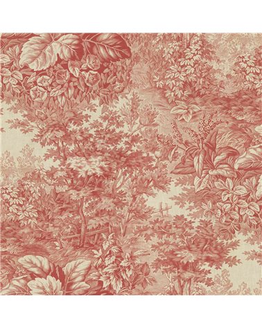 Forest Toile Red S10401
