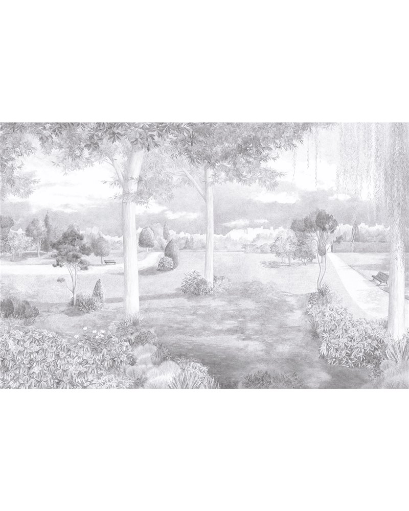 Jardin Public Noir Et Blanc DOM3003 Jardin Public Noir Et Blanc DOM3003