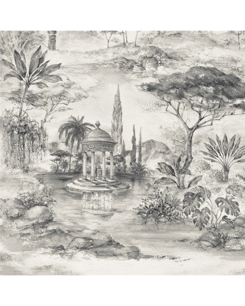 Jardin Italien Noir Et Blanc DOM3013