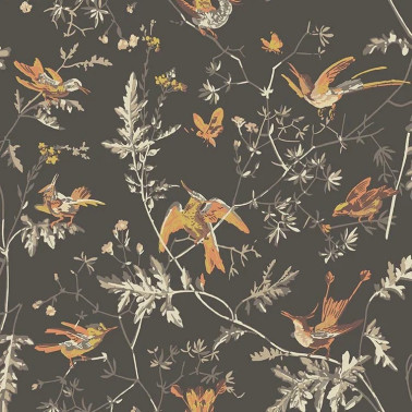Hummingbirds Charcoal & Ginger 112-4017