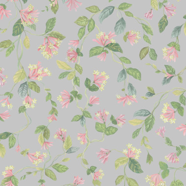 Flora Rose & Olive On Grey 124-3017