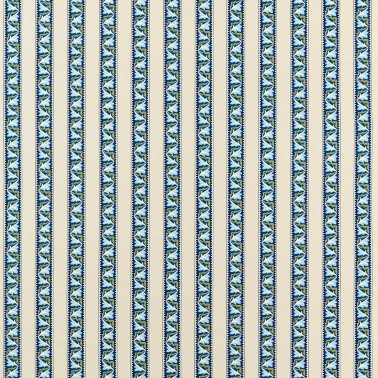 Red Car Stripe Indigo Linen MLIF227247