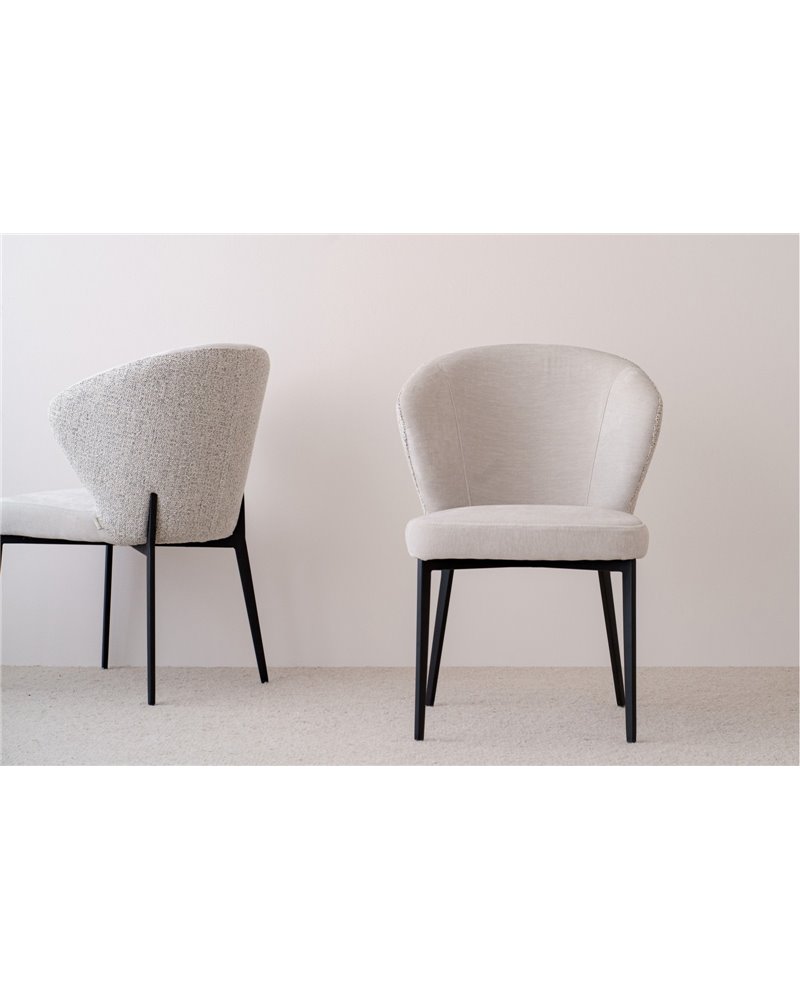 SET 2 SILLAS EVA. BEIGE, GRIS.