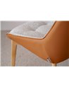 SET 2 SILLAS  MIA. BEIGE, GRIS, CAMEL