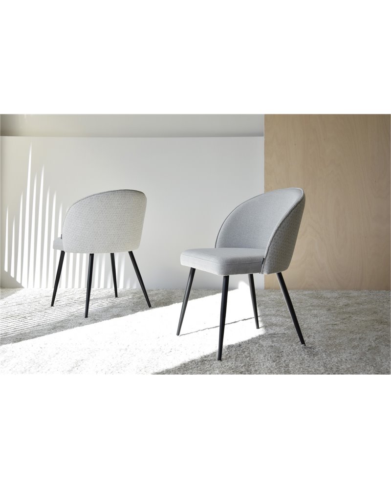 SET 2 SILLAS COMEDOR EN TONOS GRISES