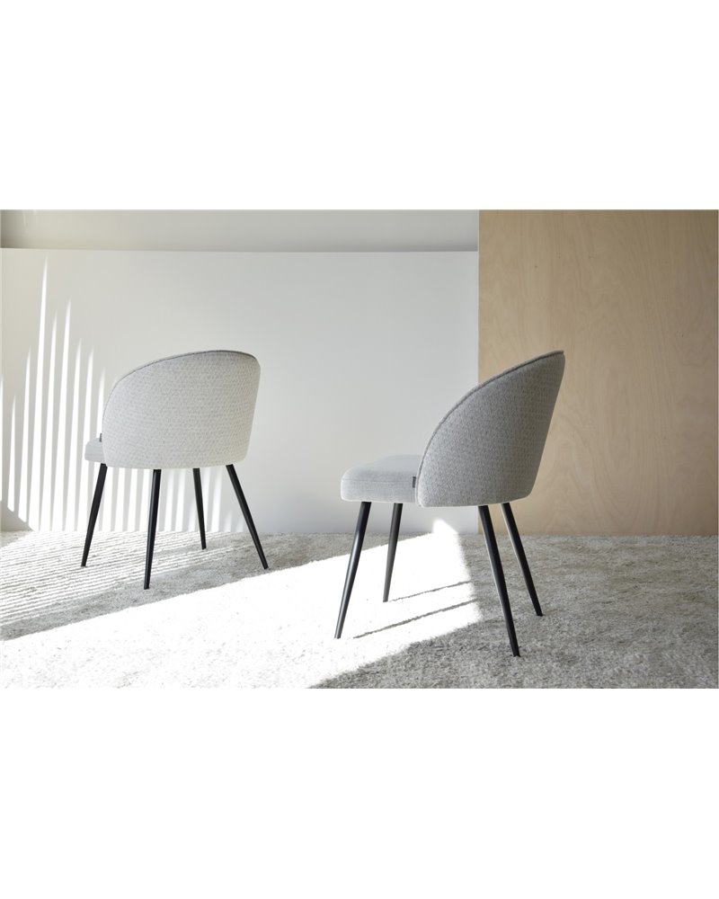 SET 2 SILLAS COMEDOR EN TONOS GRISES