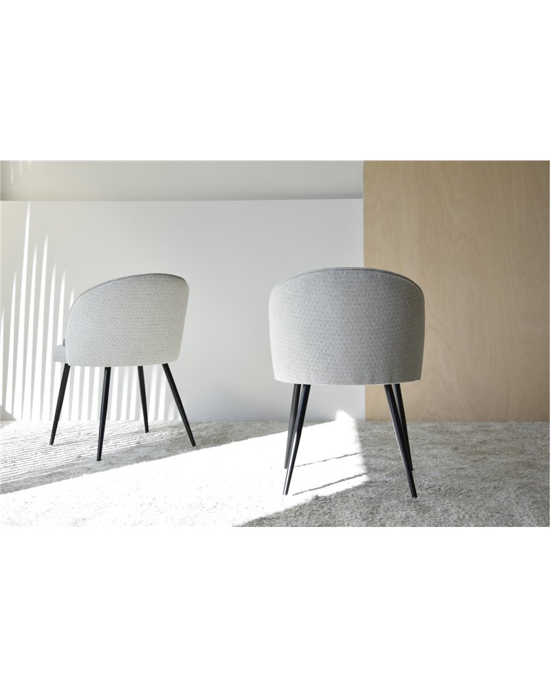 SET 2 SILLAS COMEDOR EN TONOS GRISES