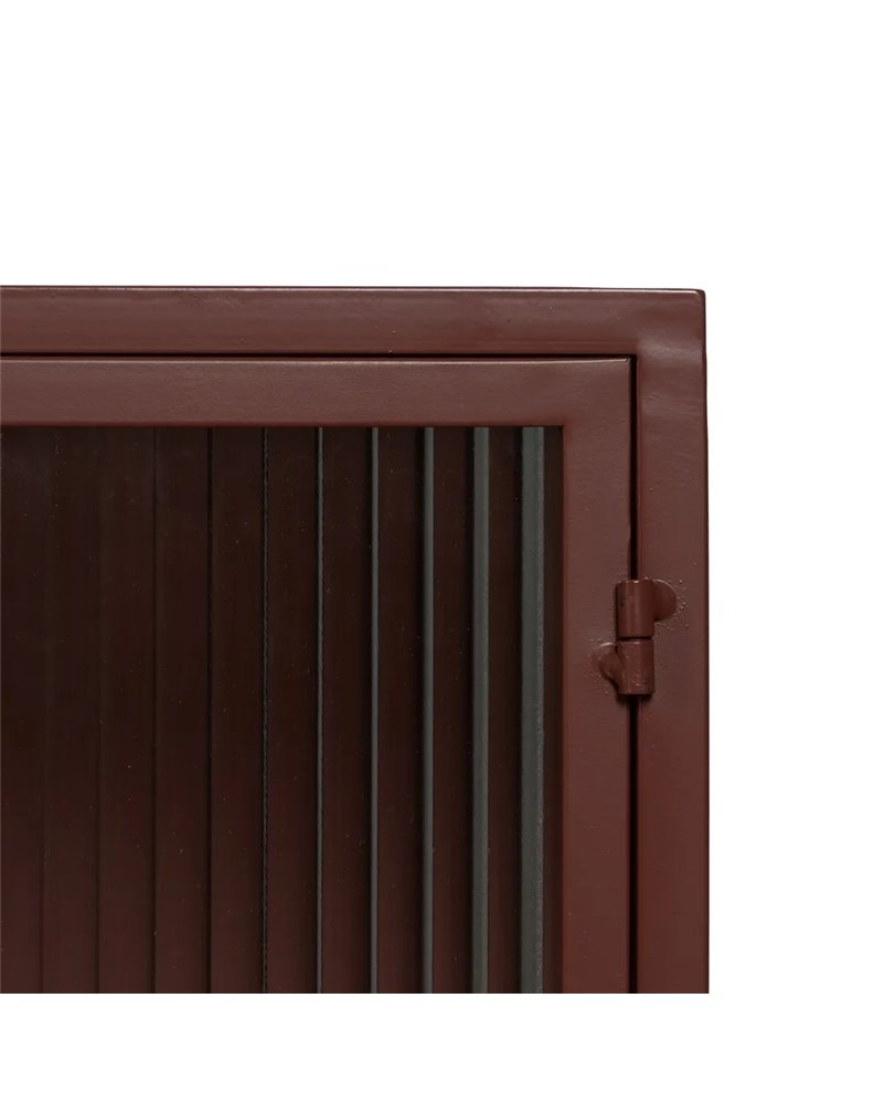 APARADOR TEJA METAL-CRISTAL 120 X 35 X 85 CM REF.-611358