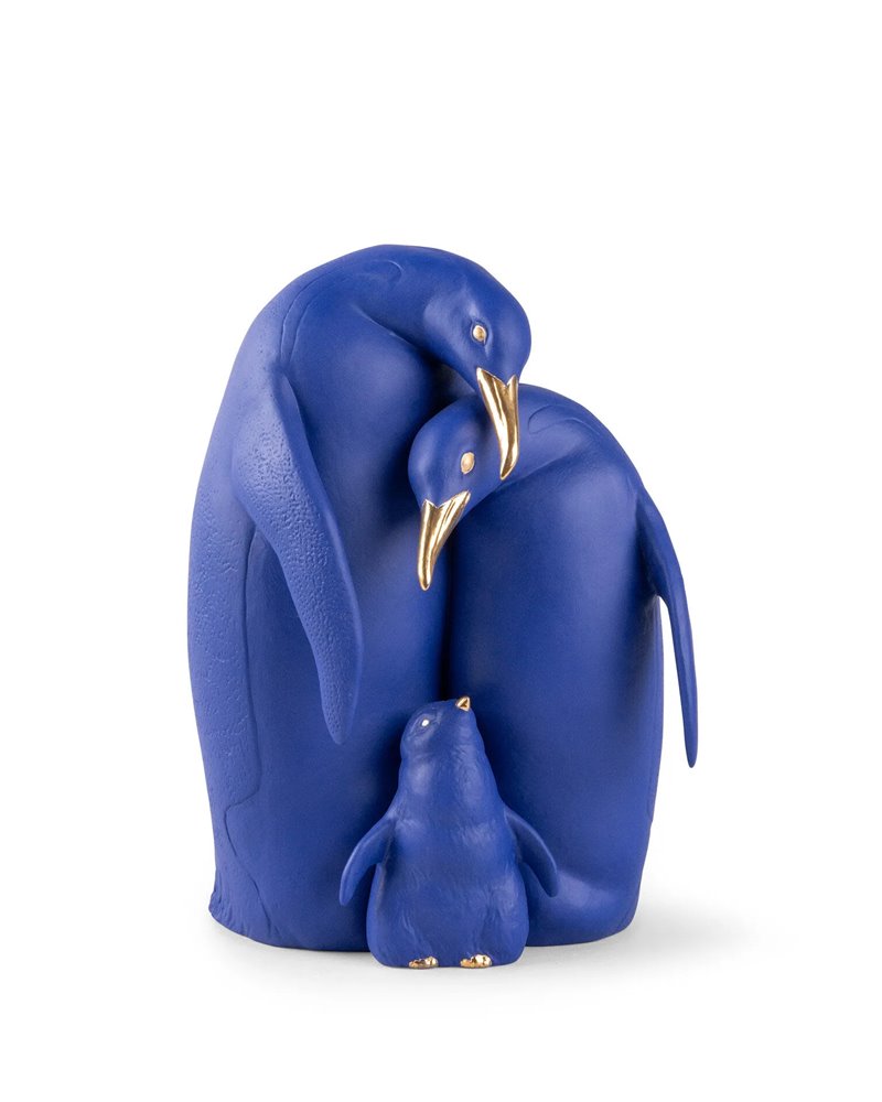 Familia de pingüinos (azul-dorado) Familia de pingüinos (azul-dorado)