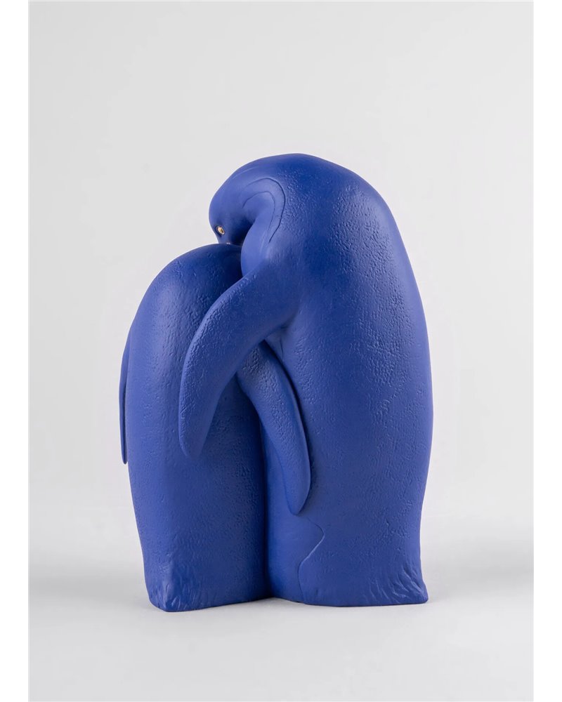 Familia de pingüinos (azul-dorado)