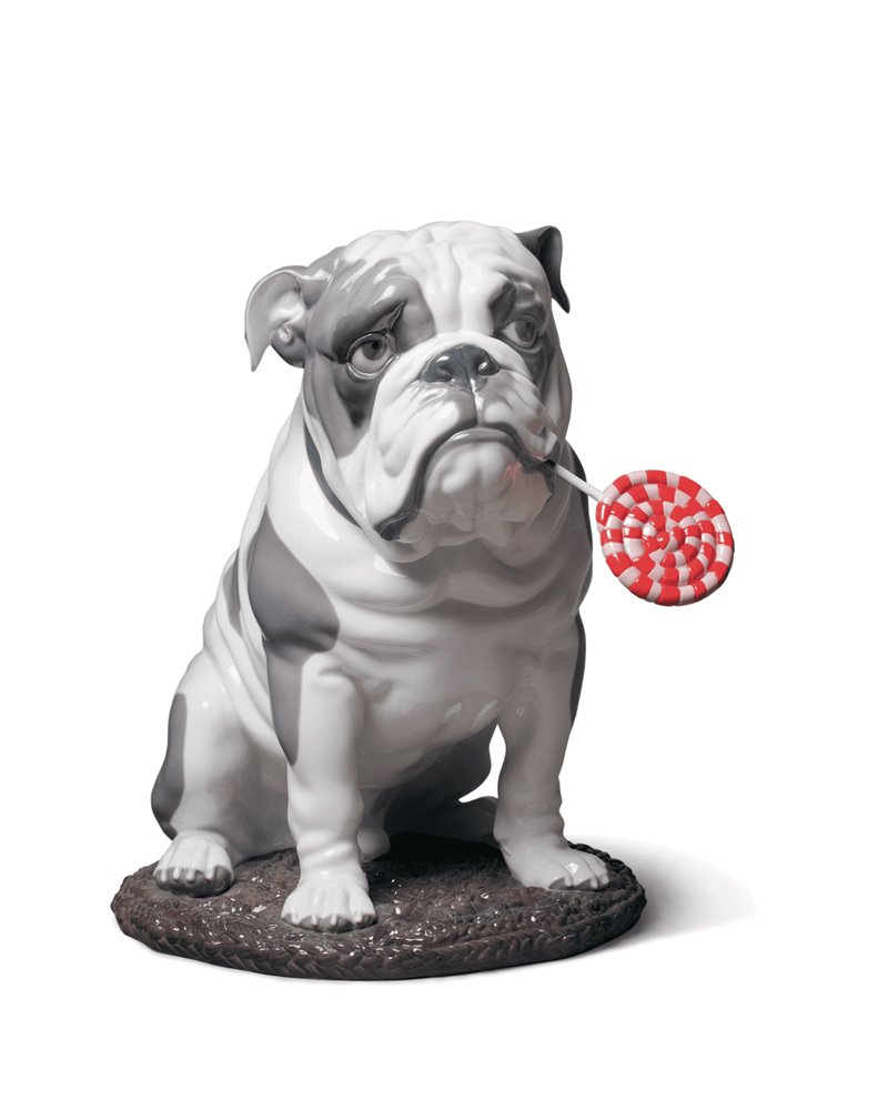 Bulldog con piruleta Bulldog con piruleta