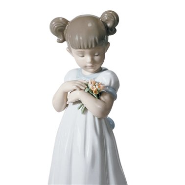 Figur Mädchen Blumen für Mama