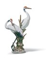 Pareja de grullas airosas