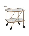 CAMARERA RUEDAS ORO METAL-CRISTAL 61 X 40 X 70 CM