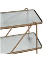 CAMARERA RUEDAS ORO METAL-CRISTAL 61 X 40 X 70 CM