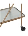 CAMARERA RUEDAS ORO METAL-CRISTAL 61 X 40 X 70 CM