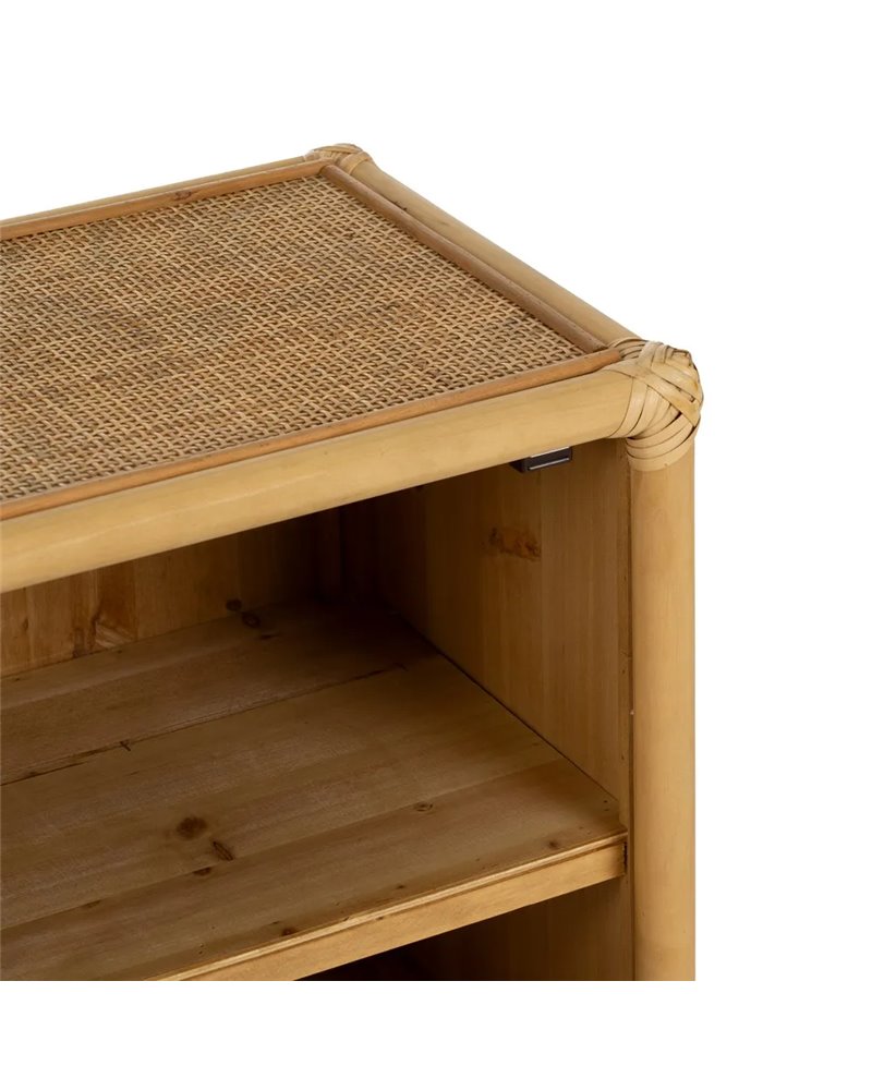 MESITA NATURAL RATÁN SALÓN 46 X 35 X 60 CM