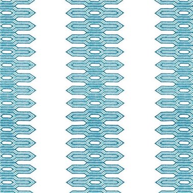 Nola Stripe Embroidery Aqua W720811