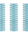 Nola Stripe Embroidery Aqua W720811