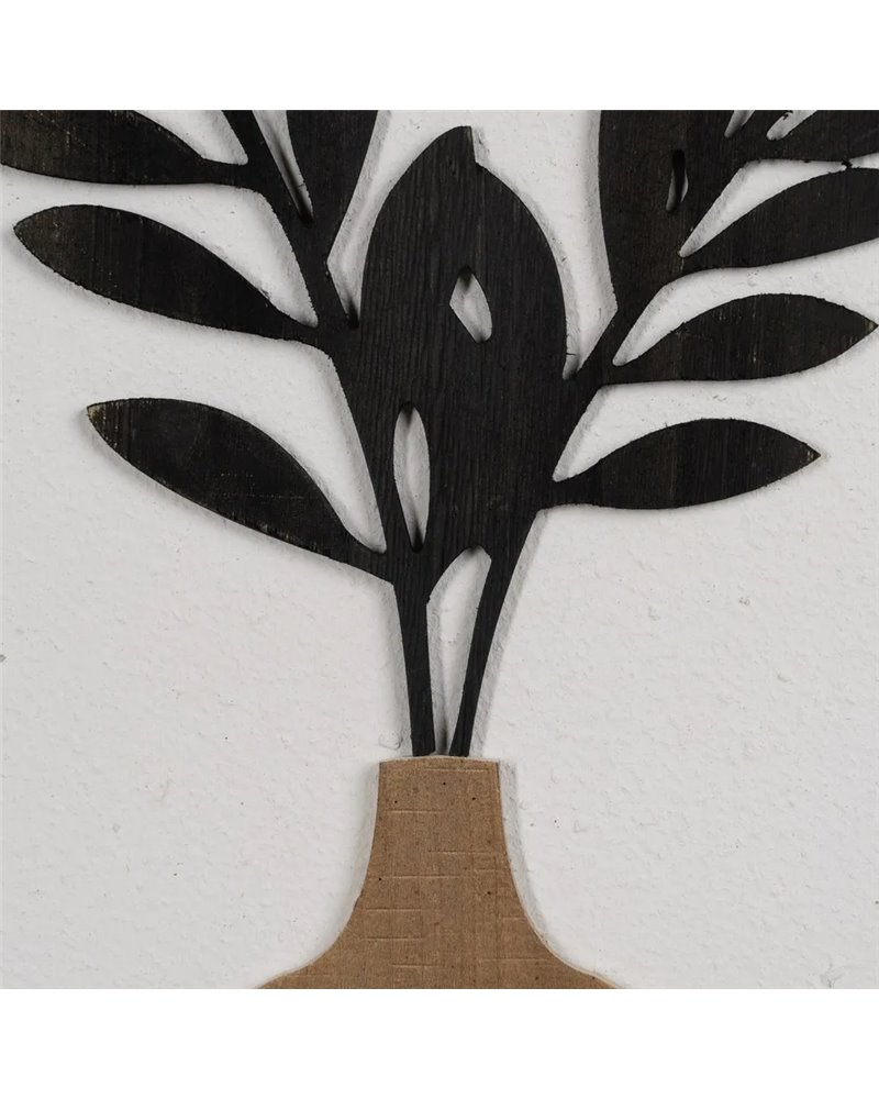 CUADRO JARRÓN 2/M DM-MADERA DECORACIÓN 40 X 2 X 60 CM