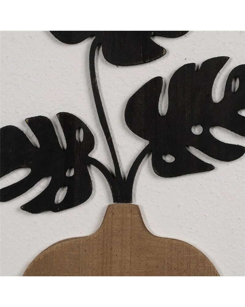 CUADRO JARRÓN 2/M DM-MADERA DECORACIÓN 40 X 2 X 60 CM