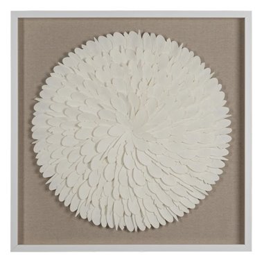 CUADRO BLANCO PS-CRISTAL DECORACIÓN 90 X 5 X 90 CM