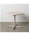 TABLE D'APPOINT PLIANTE ACIER TAUPE 70 X 70 X 74 CM