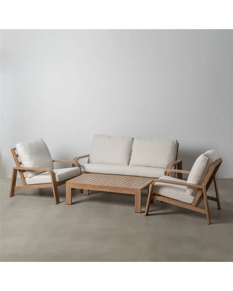 CONJUNTO JARDÍN NATURAL-BEIGE ALUMINIO 1 CM