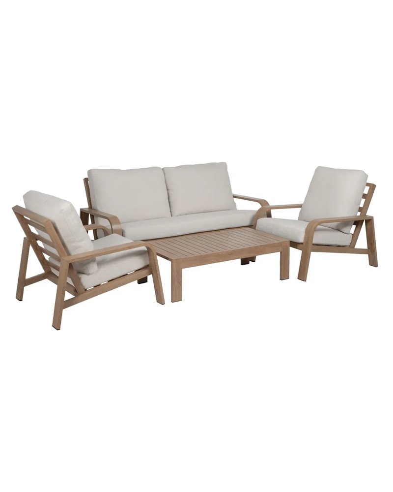 CONJUNTO JARDÍN NATURAL-BEIGE ALUMINIO 1 CM