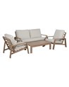 CONJUNTO JARDÍN NATURAL-BEIGE ALUMINIO 1 CM