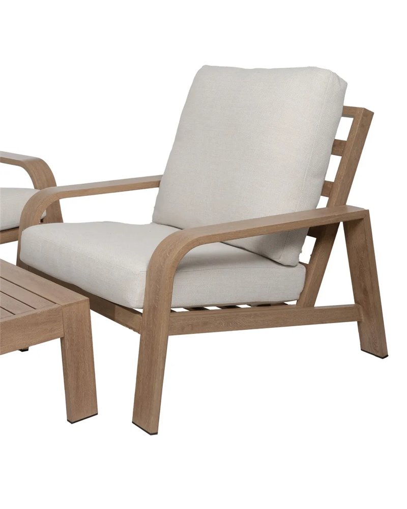 CONJUNTO JARDÍN NATURAL-BEIGE ALUMINIO 1 CM
