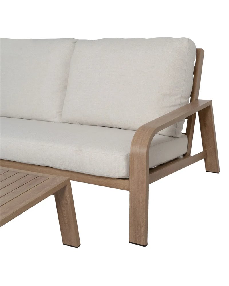 CONJUNTO JARDÍN NATURAL-BEIGE ALUMINIO 1 CM