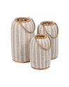 FAROL PORTAVELAS NATURAL-BEIGE BAMBÚ 20 X 20 X 33 CM