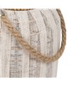 FAROL PORTAVELAS NATURAL-BEIGE BAMBÚ 20 X 20 X 33 CM