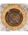 FAROL PORTAVELAS NATURAL-BEIGE BAMBÚ 20 X 20 X 33 CM