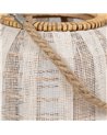 FAROL PORTAVELAS NATURAL-BEIGE BAMBÚ 25 X 25 X 45 CM