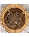 FAROL PORTAVELAS NATURAL-BEIGE BAMBÚ 25 X 25 X 45 CM