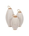 FAROL PORTAVELAS NATURAL-BEIGE BAMBÚ 36 X 36 X 56 CM