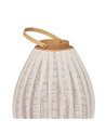 FAROL PORTAVELAS NATURAL-BEIGE BAMBÚ 36 X 36 X 56 CM