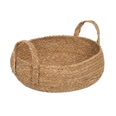 CESTA FIBRA NATURAL DECORACIÓN 37 X 37 X 21 CM