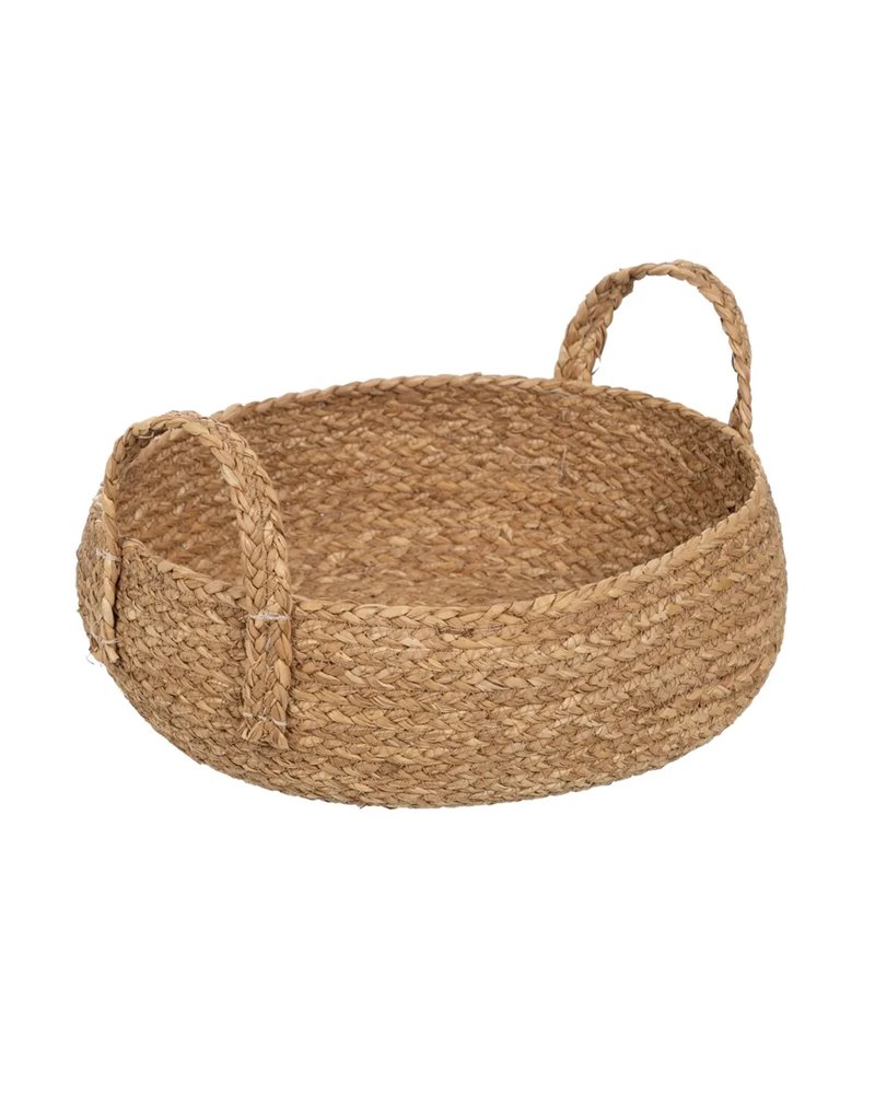 CESTA FIBRA NATURAL DECORACIÓN 37 X 37 X 21 CM