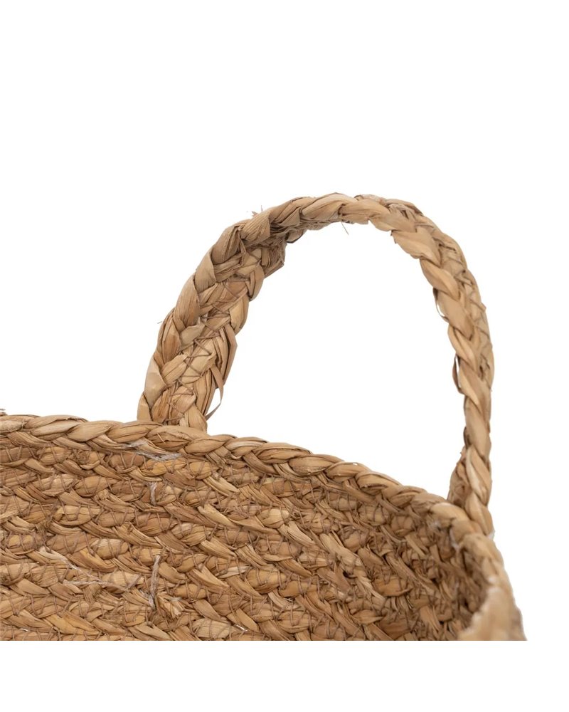 CESTA FIBRA NATURAL DECORACIÓN 37 X 37 X 21 CM
