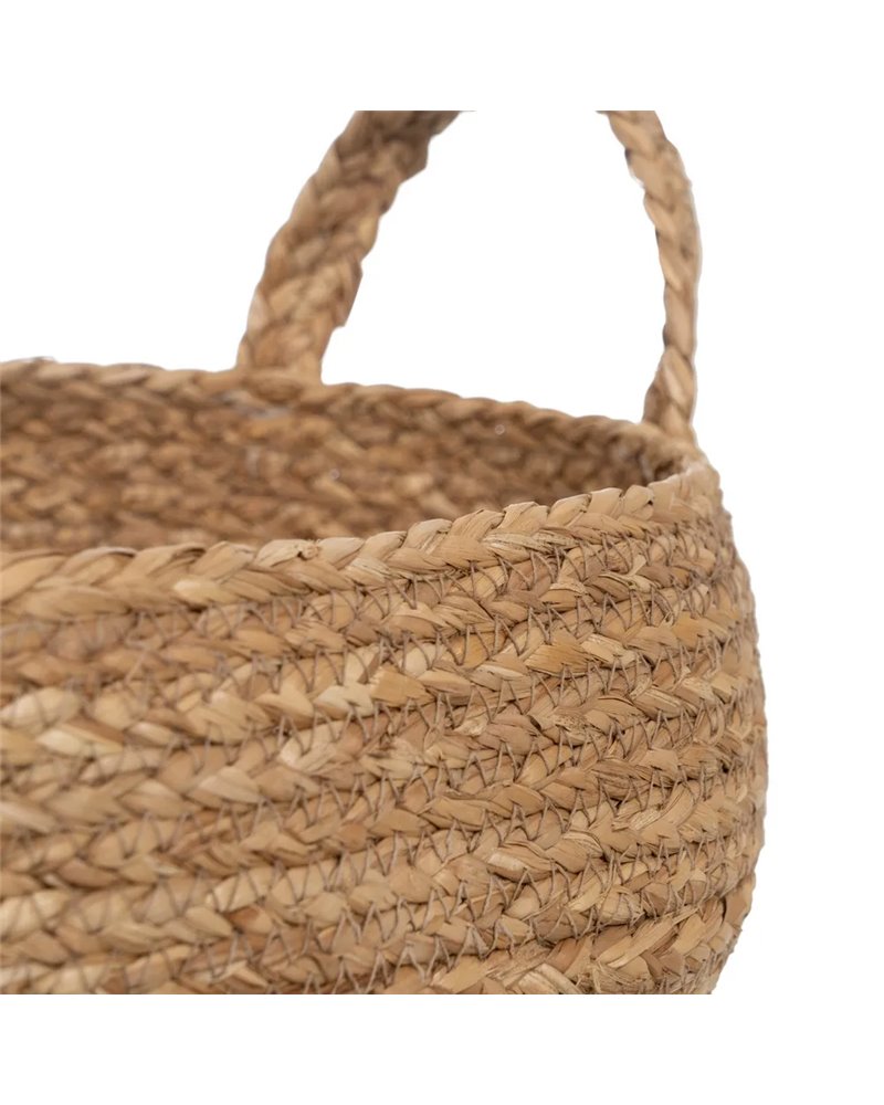 CESTA FIBRA NATURAL DECORACIÓN 37 X 37 X 21 CM