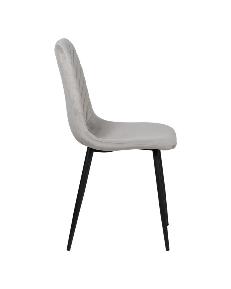 SILLA GRIS CLARO TERCIOPELO CONTRACT 45 X 51 X 88,50 CM