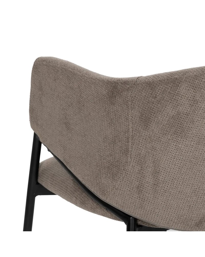 SILLA TAUPE TEJIDO-METAL 54 X 60 X 78 CM