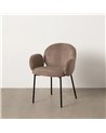 SILLA TAUPE TEJIDO-METAL 66 X 60 X 79 CM