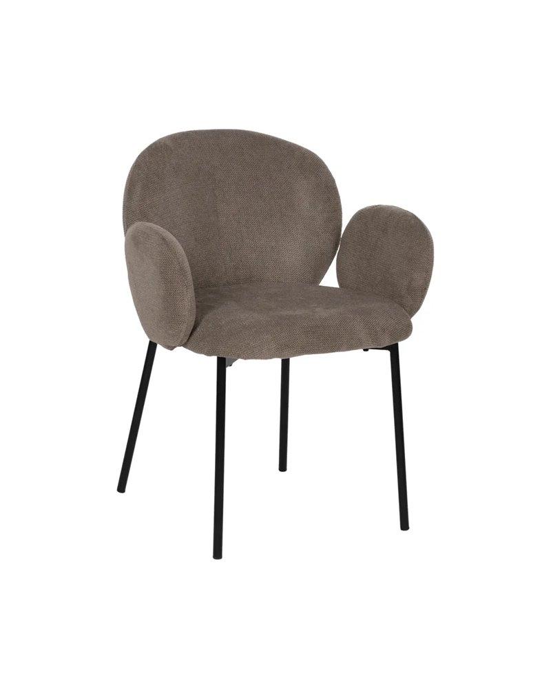SILLA TAUPE TEJIDO-METAL 66 X 60 X 79 CM