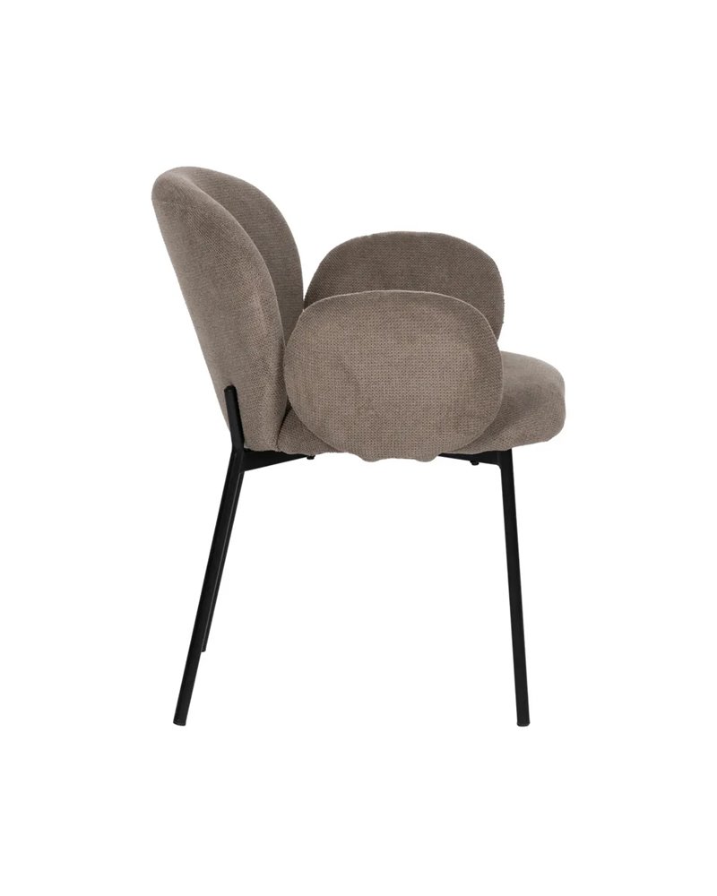 SILLA TAUPE TEJIDO-METAL 66 X 60 X 79 CM