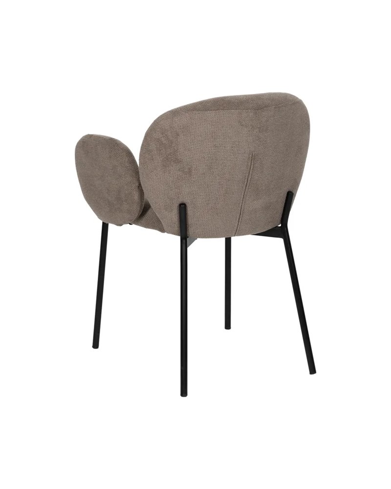 SILLA TAUPE TEJIDO-METAL 66 X 60 X 79 CM