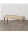 BANQUETA NATURAL-BEIGE TEJIDO-MADERA 110 X 36 X 47 CM